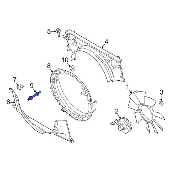 Engine Cooling Fan Shroud Bolt