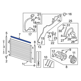 Ford OE - Upper A/C Condenser Seal