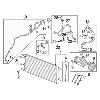 Ford OE - Air Conditioner & Heater - Condenser, Compressor & Lines (6.7L)