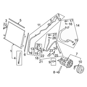 Ford OE - Air Conditioner & Heater - Condenser, Compressor & Lines (7.3L)