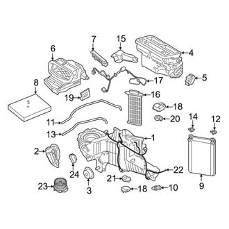Ford OE - Air Conditioner & Heater - Evaporator & Heater Components (With Dual Zone A/C, With Auxiliary Heat)