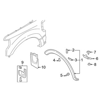 Ford OE - Fender - Exterior Trim (Moldings and Mud Guards)