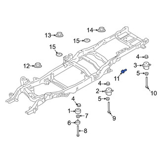 Ford OE - Rear Left Upper Body Mount Cushion Nut