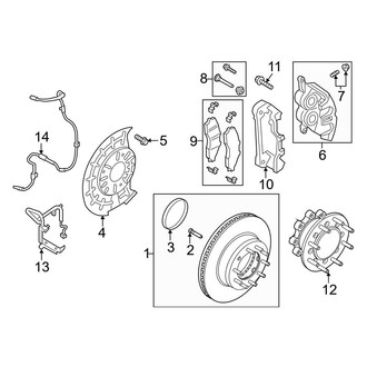 Ford OE - Front Suspension - Brake Components (RWD)