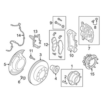 Ford OE - Front Suspension - Brake Components (4WD)