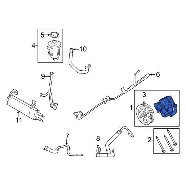 Ford OE HC3Z3A674L - Power Steering Pump