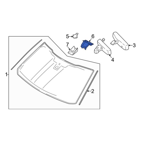 Ford OE KL3Z17D550DB Front Upper Interior Rear View Mirror Cover