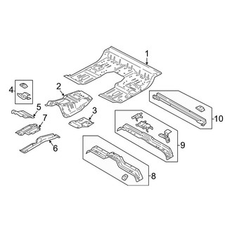Ford OE - Cab - Floor (Regular Cab), (Regular Cab)
