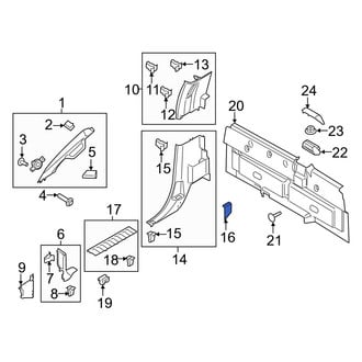 Ford OE - Left Body B-Pillar Trim Panel Cap