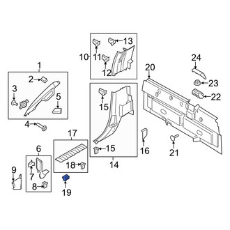 Ford OE - Door Sill Plate Clip