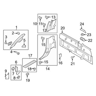 Ford OE - Cab - Interior Trim (Side & Rear Trim), (Regular Cab)