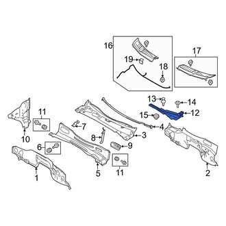 Ford OE - Right Cowl Extension