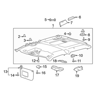 Ford OE - Cab - Interior Trim (Headliner & Visors, W/O Sunroof), (Crew Cab)