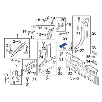 Ford OE - Rear Left Door Sill Plate