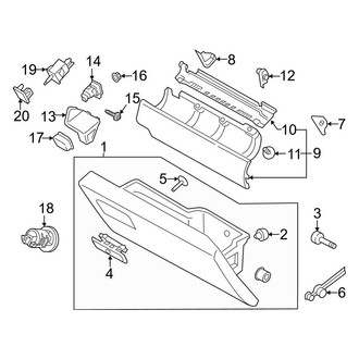 Ford OE - Instrument Panel - Glove Box