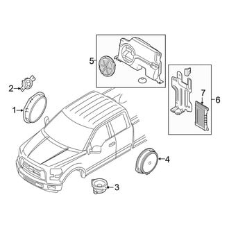 Ford OE - Instrument Panel - Sound System (Speakers), (Crew Cab)