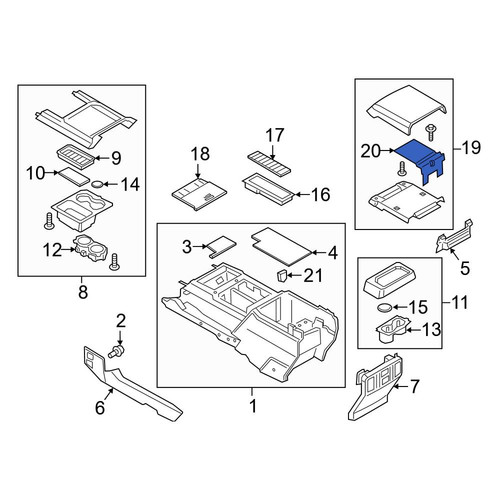 Ford OE GL3Z1504604A - Console Hinge