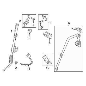 Ford OE - Restraint Systems - Front Seat Belts (Bench Seat), (Regular Cab)