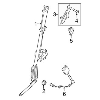 Ford OE - Restraint Systems - Front Seat Belts (Bucket Seat), (Regular Cab)