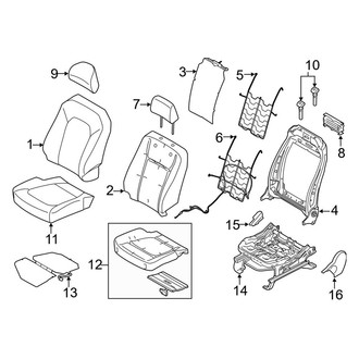 Ford OE - Seats & Tracks - Front Seat Components (Split Bench Outer Seats)