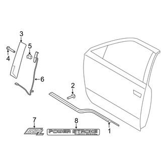 Ford OE - Front Door - Exterior Trim