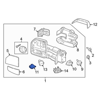 Ford OE - Front Right Lower Door Mirror Cover