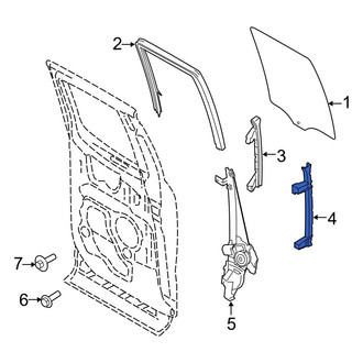 Ford OE - Rear Left Door Window Glass Surround Channel Bracket