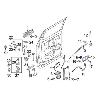 Ford OE - Radiator Support Splash Shield Nut