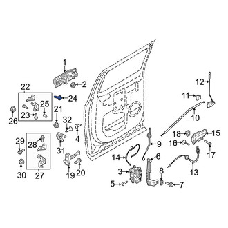 Ford OE - Front Upper Door Hinge Bolt