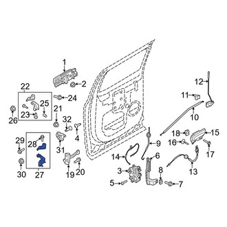 Ford OE - Rear Left Lower Door Hinge
