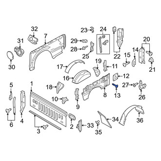 Ford OE - Rear Tie Down Hook Screw
