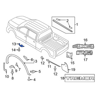 Ford OE - Front Left Stone Deflector