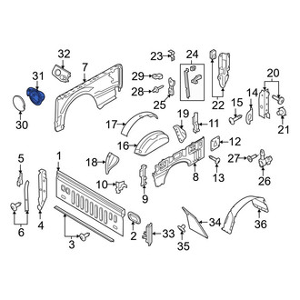 Ford OE - Rear Fuel Filler Housing