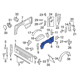Ford OE - Rear Left Inner Truck Bed Panel