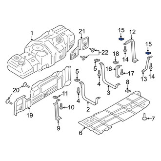 Ford OE - Fuel Tank Skid Plate Nut