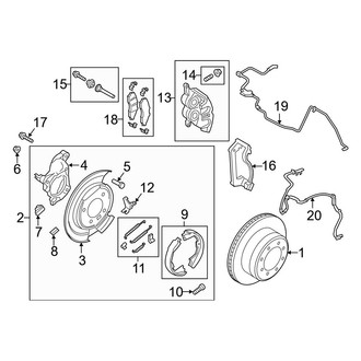Ford OE - Rear Suspension - Brake Components
