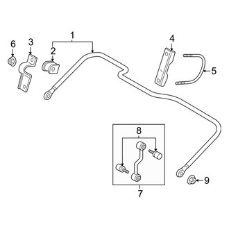Ford OE - Rear Suspension - Stabilizer Bar & Components