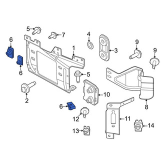 Ford OE - Outer Bumper Cover Support Rail Nut
