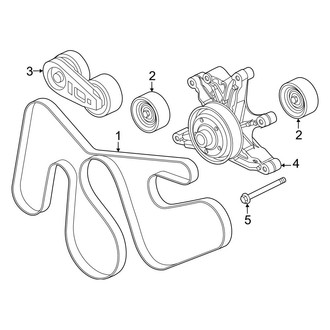 Ford OE - Cooling - Belts & Pulleys (Single Alternator), (6.7L)