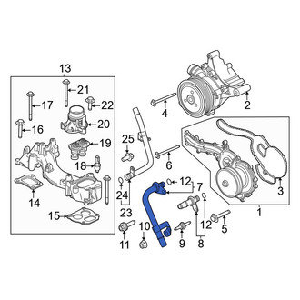 Ford OE - Right Engine Coolant Pipe