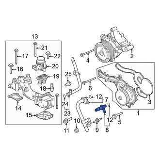 Ford OE - Left Engine Coolant Pipe