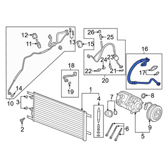 Ford OE - A/C Refrigerant Suction Hose