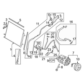 Ford OE - Air Conditioner & Heater - Condenser, Compressor & Lines (6.8L / 7.3L)