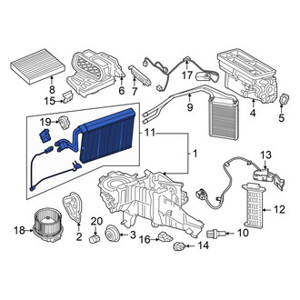 Ford OE - A/C Evaporator Core and Case Assembly