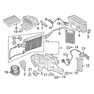 Ford OE - Air Conditioner & Heater - Evaporator & Heater Components (Electronic Dual Zone A/C)