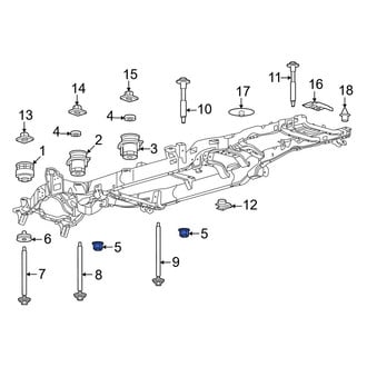 Ford OE - Rear Upper Body Mount Cushion Nut
