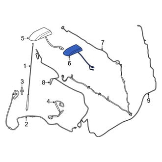 Ford OE - Left Radio Antenna Assembly