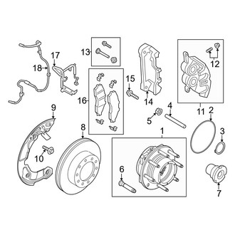 Ford OE - Front Suspension - Brake Components (4WD)