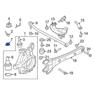 Ford OE - Lower Suspension Ball Joint Nut & Washer