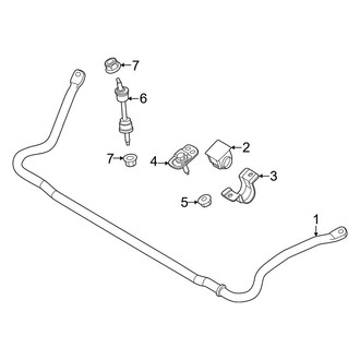 Ford OE - Front Suspension - Stabilizer Bar & Components (4WD)